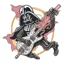 Metallica, pink Floyd, darth Vader, light saber tattoo design idea