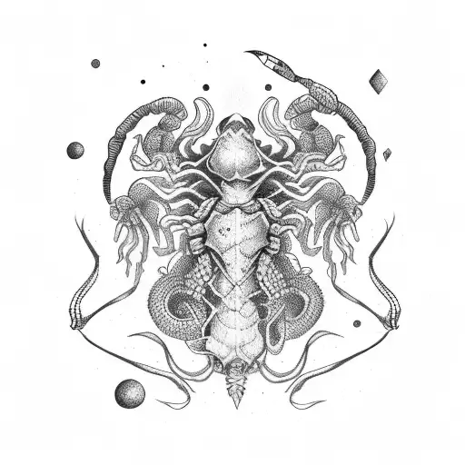 scorpio and libra tattoo design idea