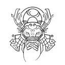 scorpio and libra tattoo design idea
