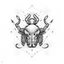 scorpio and libra tattoo design idea