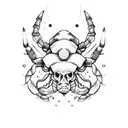 scorpio and libra tattoo design idea