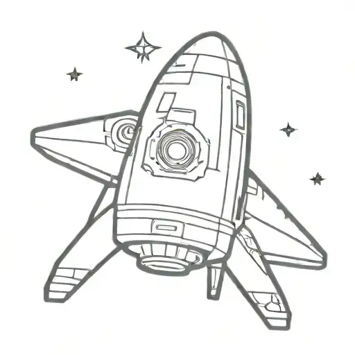 brutal nasa spacecraft nasa tattoo design idea