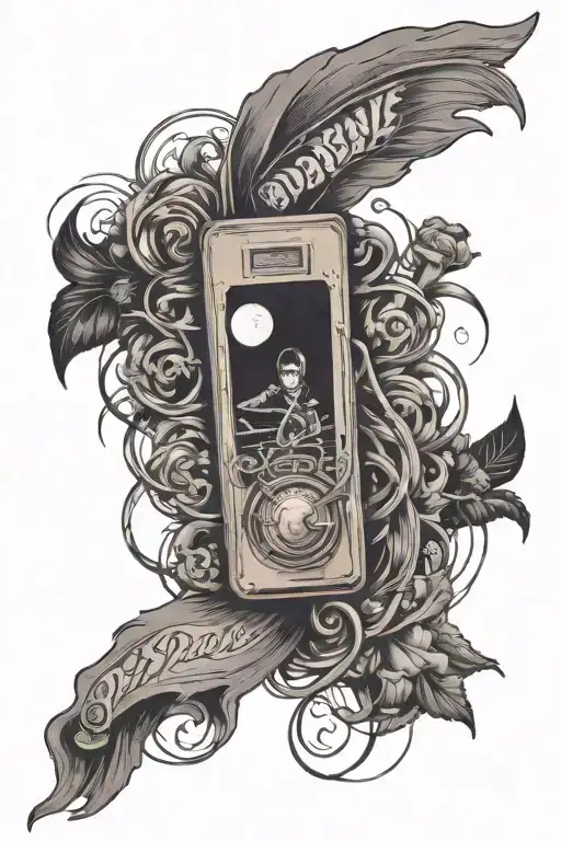 Create a sleeve tattoo featuring iconic album covers from Deep Purple's discography tattoo design idea