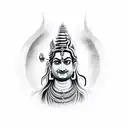 angry shiva with maha mritunjaya mantra  tattoo design idea
