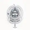 angry shiva with maha mritunjaya mantra  tattoo design idea
