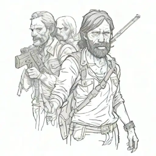 the walking dead game tattoo design idea