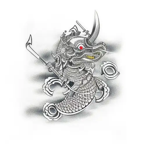 knight tattoo design idea