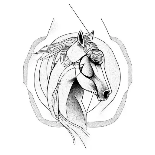 horse shoe  tattoo design idea