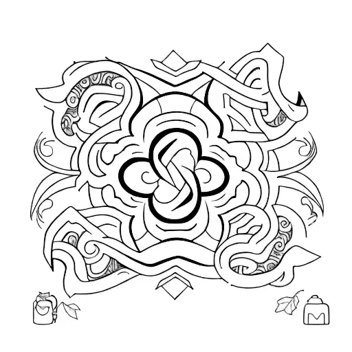 tattoo of the word Ohana  tattoo design idea