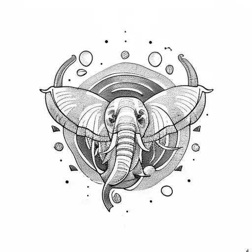 sea elephant tattoo design idea
