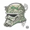 Cammo Republic trooper helmet from star wars tattoo design idea