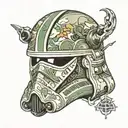 Cammo Republic trooper helmet from star wars tattoo design idea