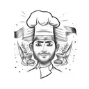 chef knife with mumbai city tattoo design idea