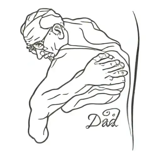 memorial tattoo dad tattoo design idea