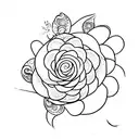 seashell flower tattoo design idea