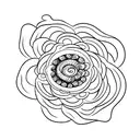 seashell flower tattoo design idea