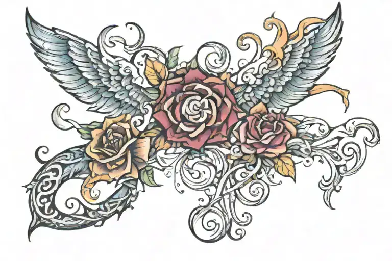 Nevaeh Messiah and Rhylee written tattoo design idea