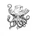 octopus chef tattoo design idea
