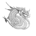 dragon Aurelio sol tattoo design idea