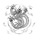 dragon Aurelio sol tattoo design idea