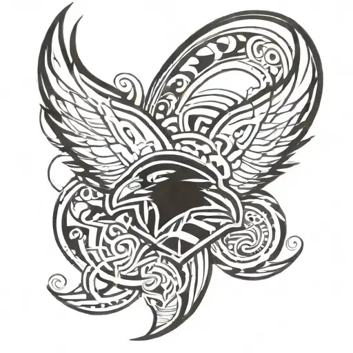 baltimore ravens and new york knicks  tattoo design idea