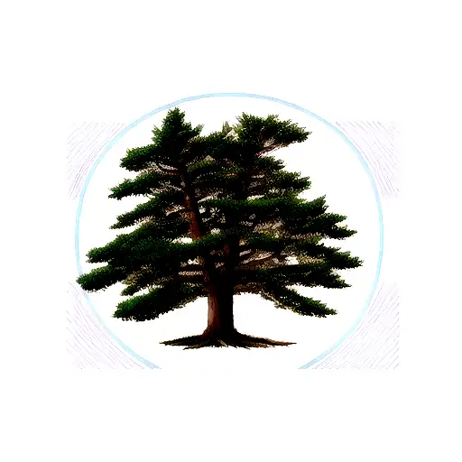 Pine Tree tattoo design idea