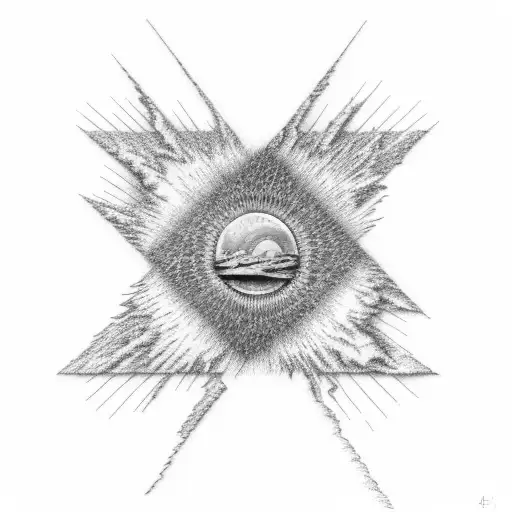 pink floyds' wish you were here album cover in a trangle tattoo design idea