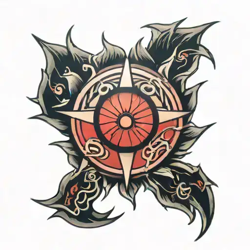 KURAMA SHARINGAN tattoo design idea
