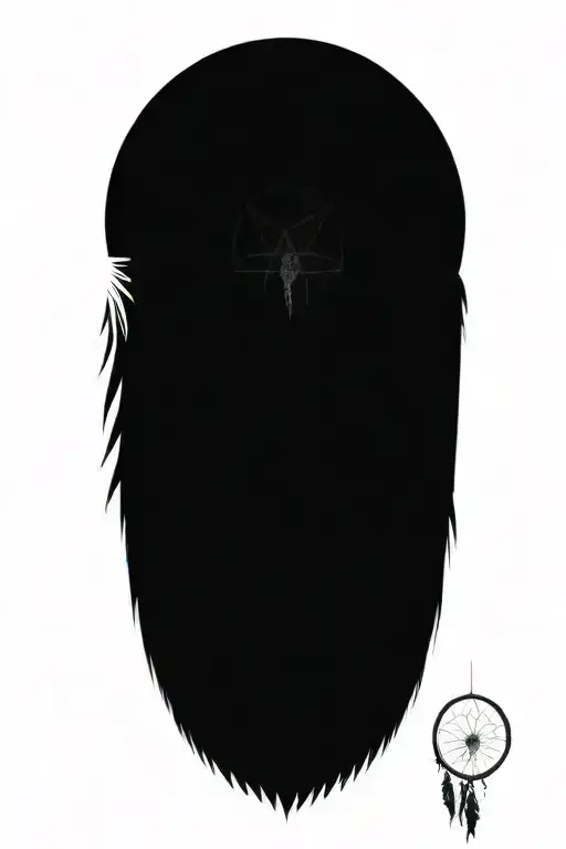 an angel or force of good defending a dream catcher from a spider that is trying to weave a web around the dreamcatcher  tattoo design idea