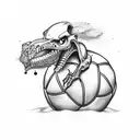 Volleyball Drake tattoo design idea