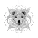 A dotwork mandala with each pet's name hidden within the intricate patterns tattoo design idea