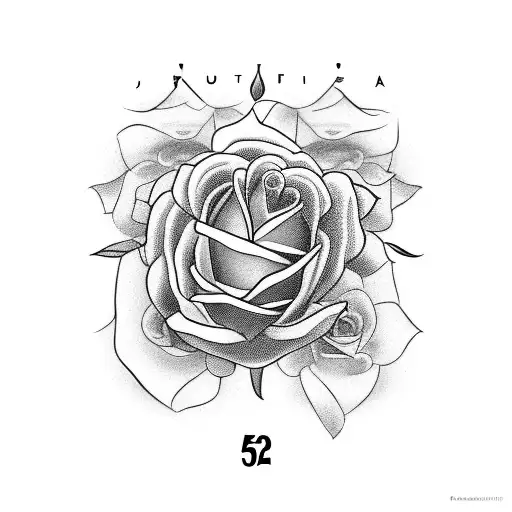 a calendar with the date 5th of april 2023 surrounded by roses, the date my father passed away tattoo design idea