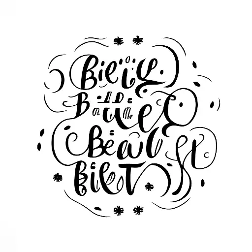  'Believe it' written in english calligraphy tattoo design idea