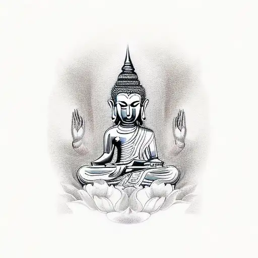 Thai buda tattoo design idea