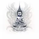 Thai buda tattoo design idea