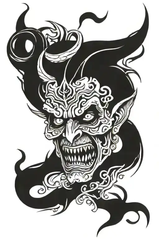 satan 666 tattoo design idea
