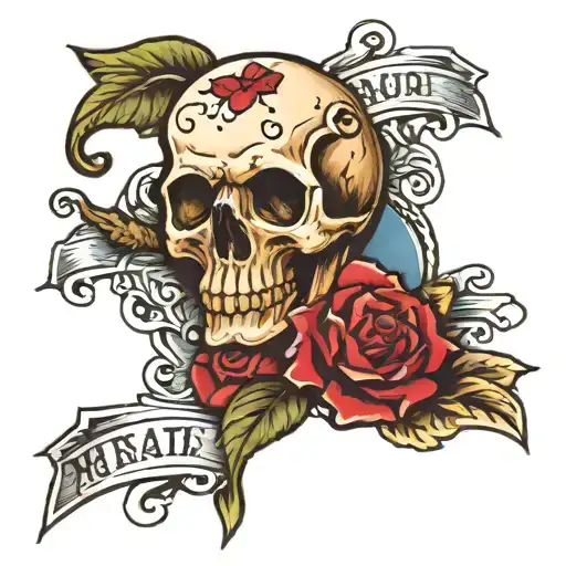 memento mori tattoo design idea