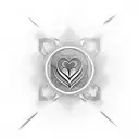 unconditional love symbol tattoo design idea