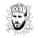 messi with worldcup tattoo design idea