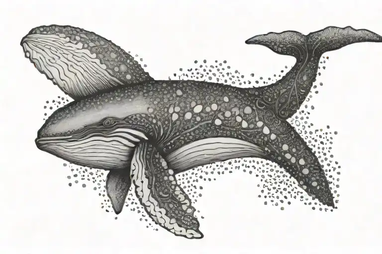 humpback whale tattoo design idea