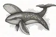 humpback whale tattoo design idea