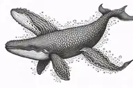 humpback whale tattoo design idea