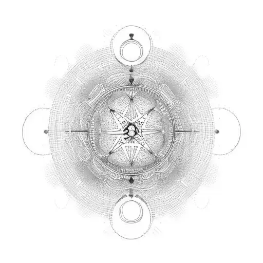 cardioid polar pattern with vintage microphone in front tattoo design idea