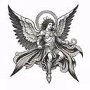 st Michael archangel tattoo design idea