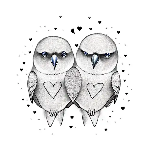 love birds tattoo design idea