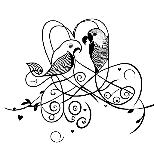 love birds tattoo design idea