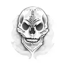 skeleton jester tattoo design idea