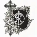 catholic name 'Keegan' tattoo design idea