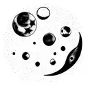  moon phases tattoo design idea