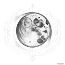  moon phases tattoo design idea